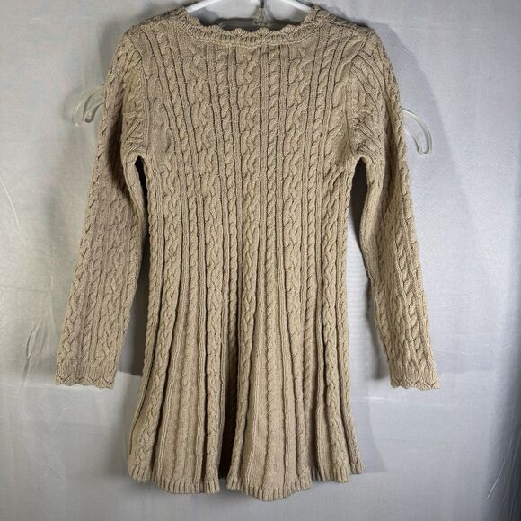 Rachel Zoe Girls Sweater Dress Size 5 & Sugar Gold Flats Shoes 11 Bundle Holiday - Picture 3 of 16